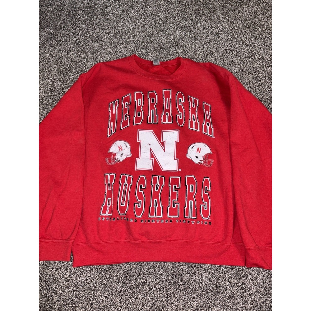 Nebraska Huskers Pattern Crewneck Size Medium